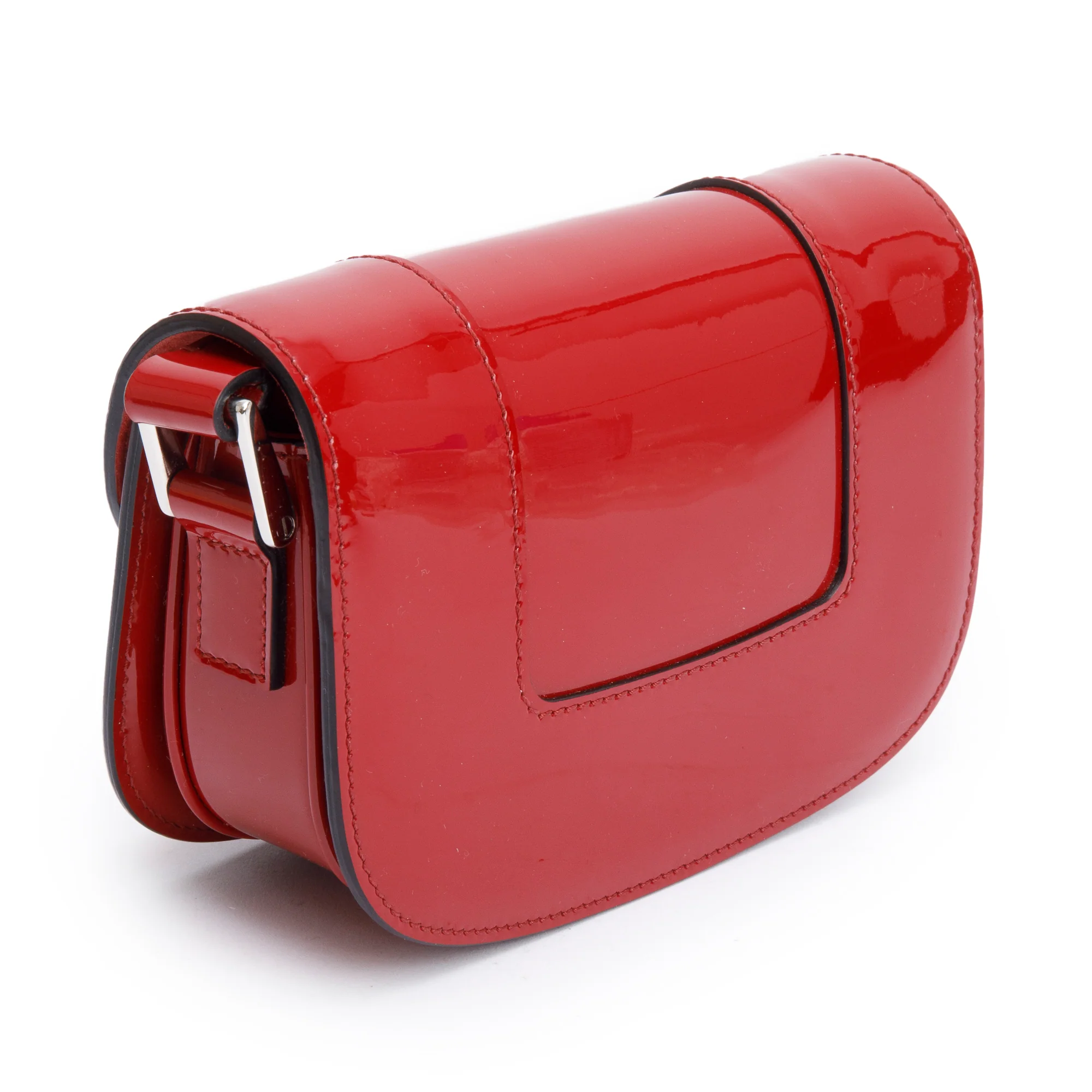 Valentino Red Patent Leather Small Supervee Crossbody Bag - Image 6