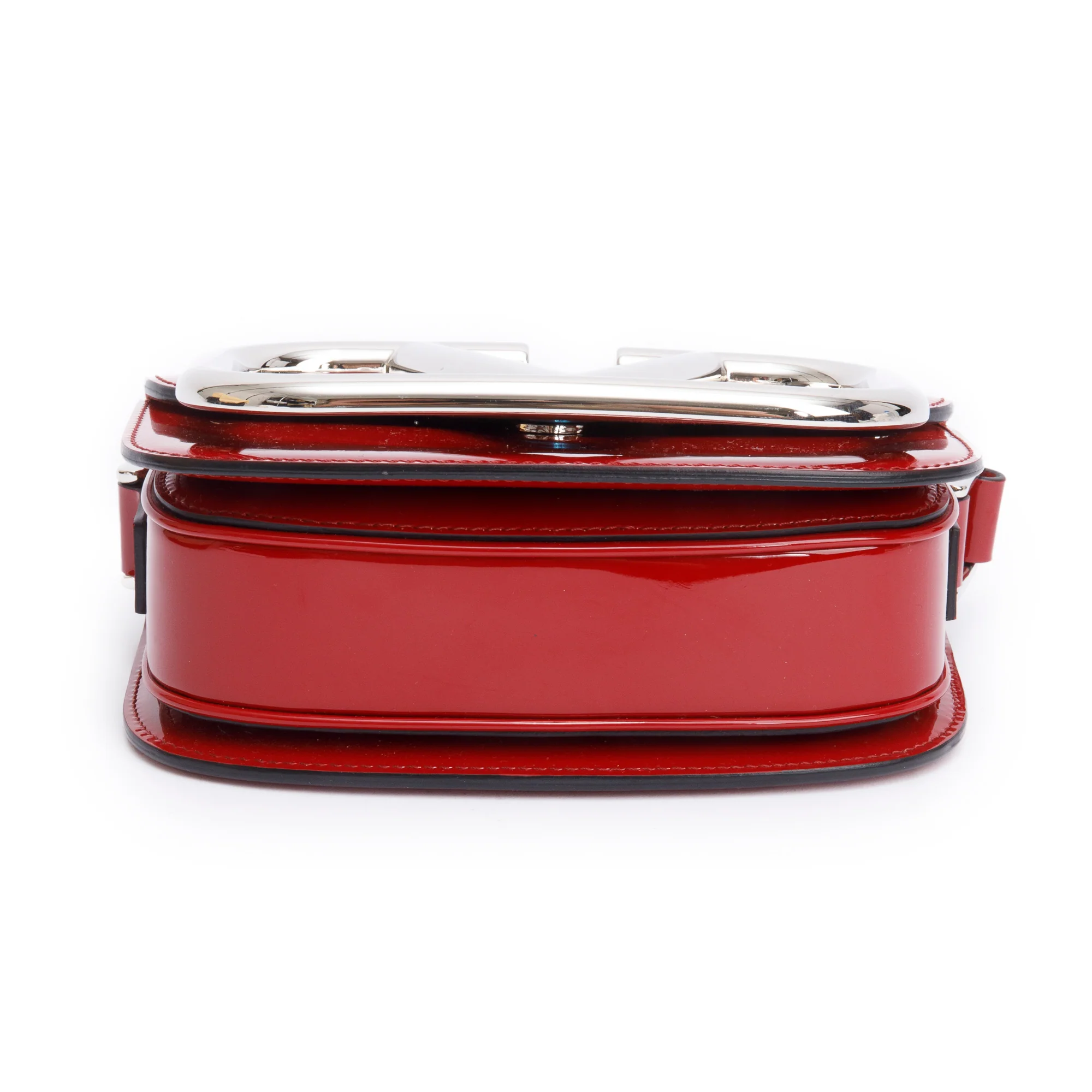 Valentino Red Patent Leather Small Supervee Crossbody Bag - Image 7