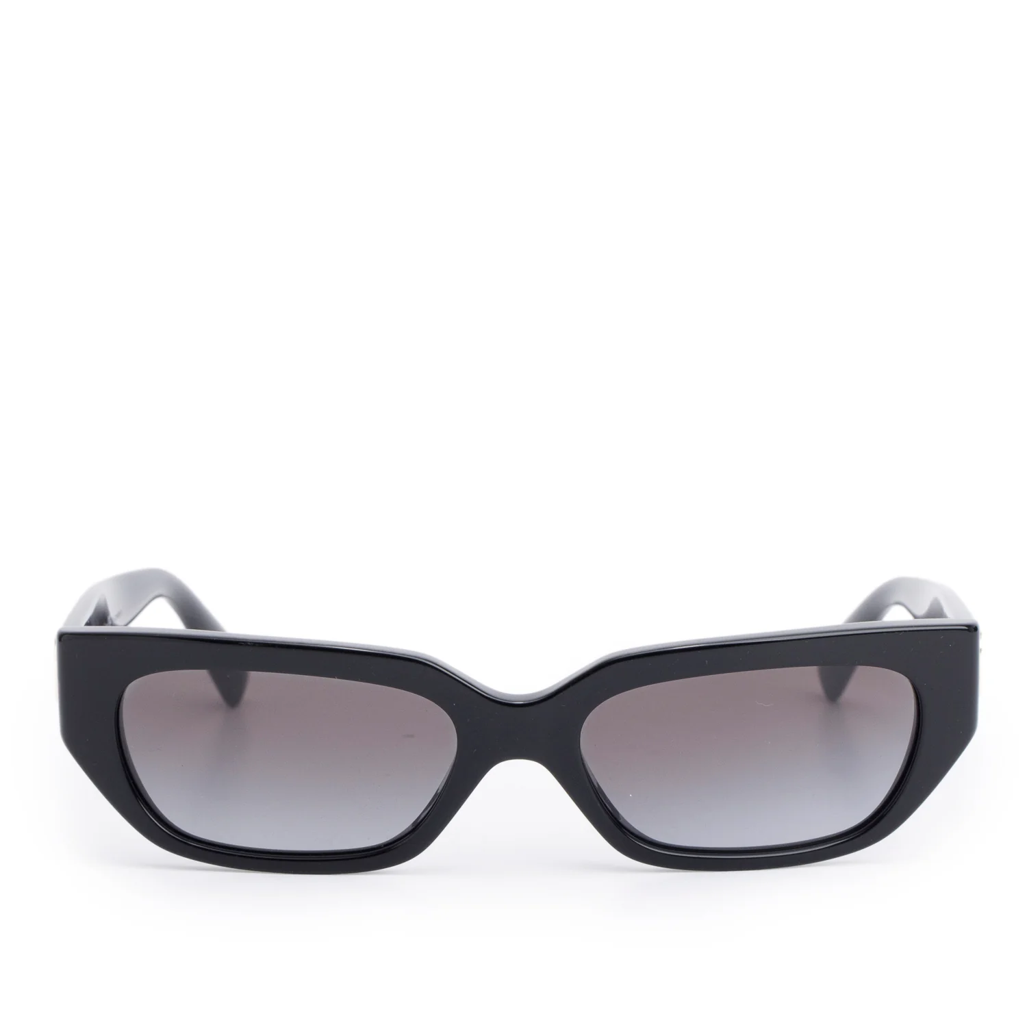Valentino VA4080 Black Acetate VLogo Rectangle Sunglasses w/ Case