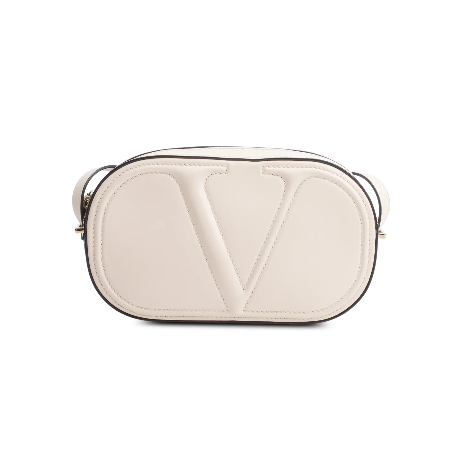Valentino White Calfskin Leather Vlogo Walk Crossbody Bag - Image 2