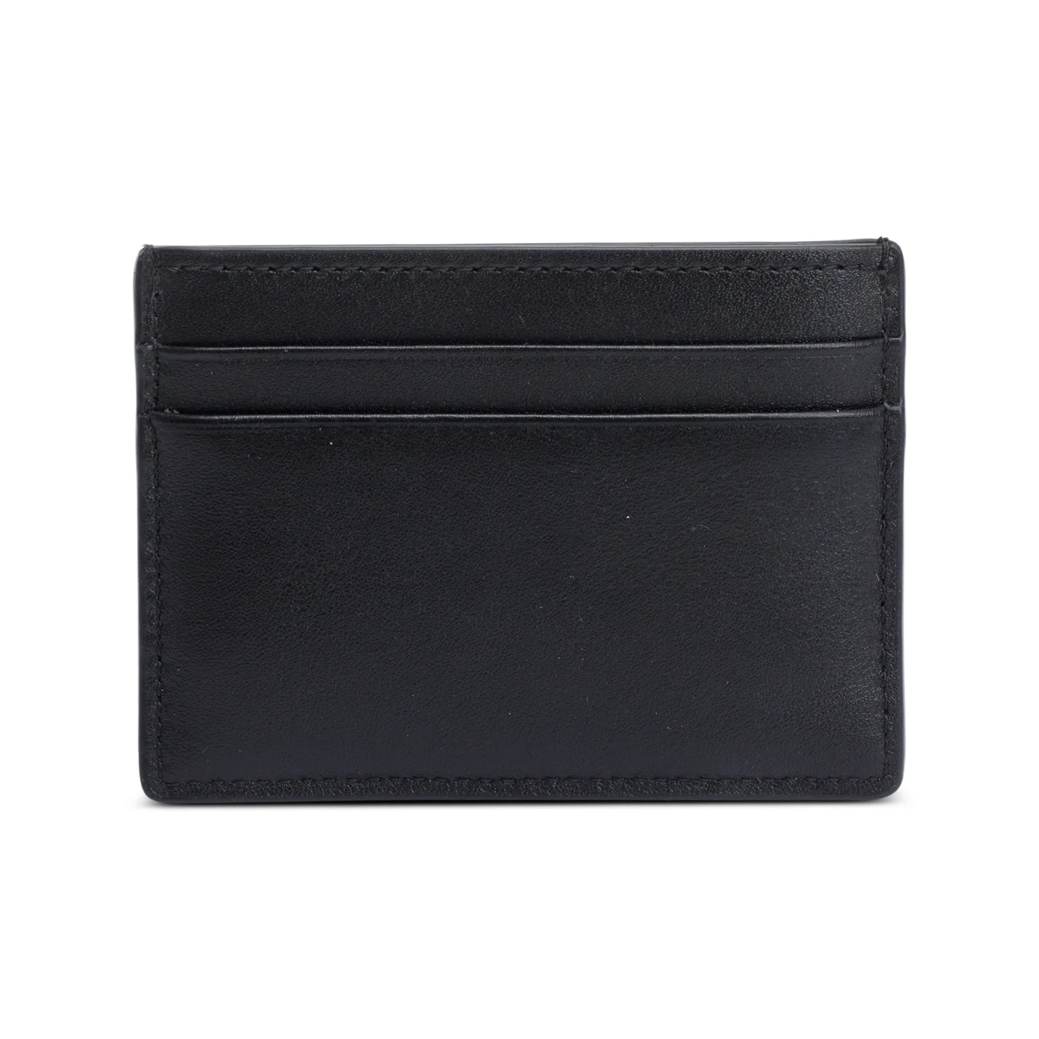 Valentino X Undercover Skull Logo Black Leather Card Holder - Image 3