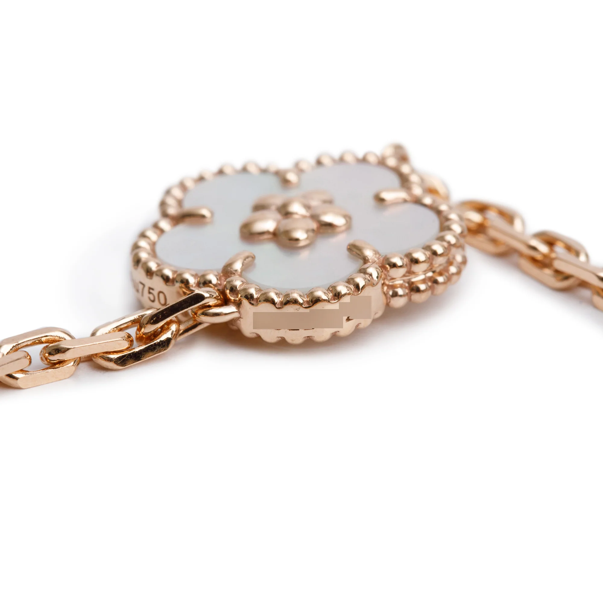 Van Cleef & Arpels 18k Rose Gold 5 Motifs Lucky Spring Bracelet - Image 3