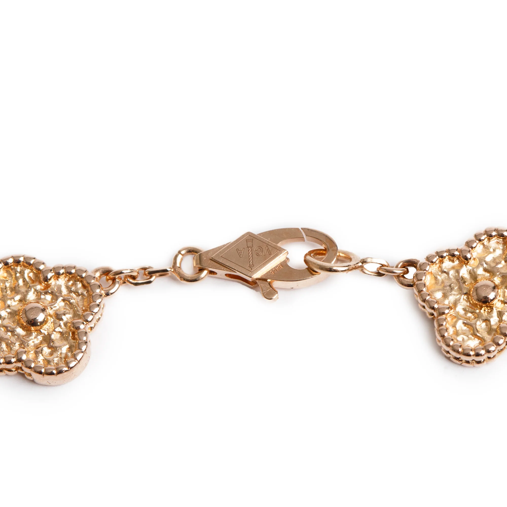 Van Cleef & Arpels 18k Rose Gold Sweet Alhambra 6 Motif Bracelet - Image 3