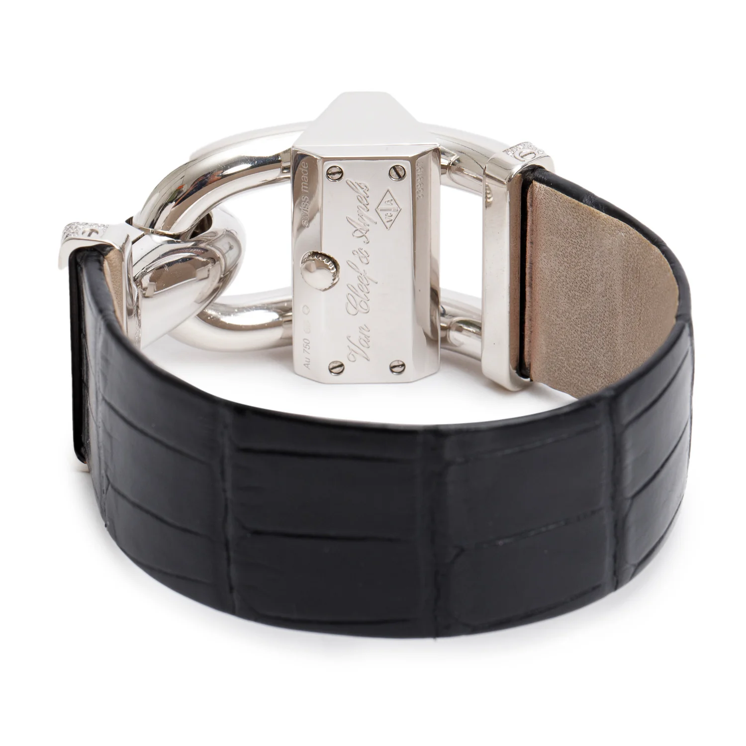 Van Cleef & Arpels 18k White Gold Diamond Cadenas Watch Mother of Pearl Dial w/ Receipt & Certificate - Image 5