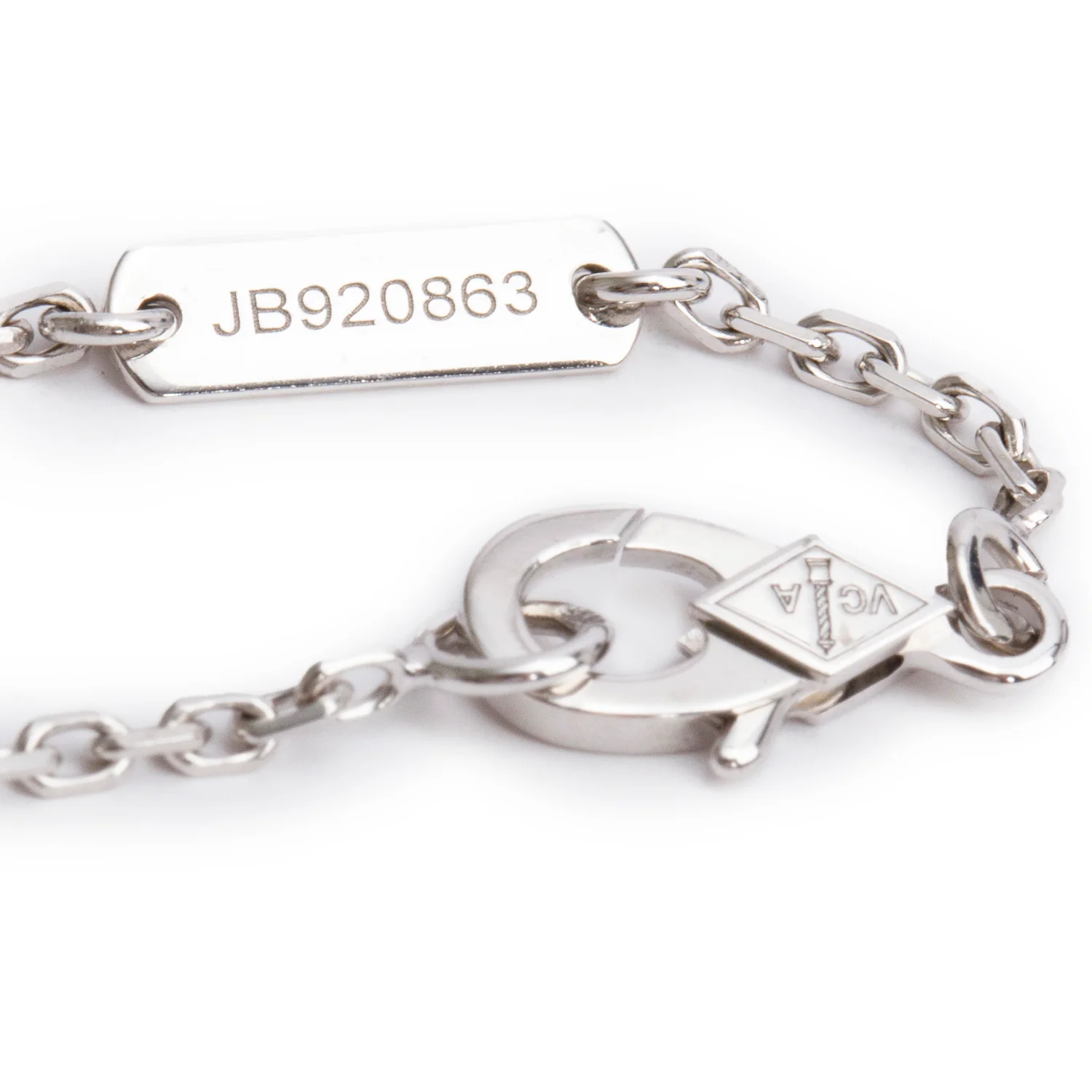 Van Cleef & Arpels 18k White Gold Diamond Frivole Pendant Necklace, Small Model w/ Box & Certificate - Image 4