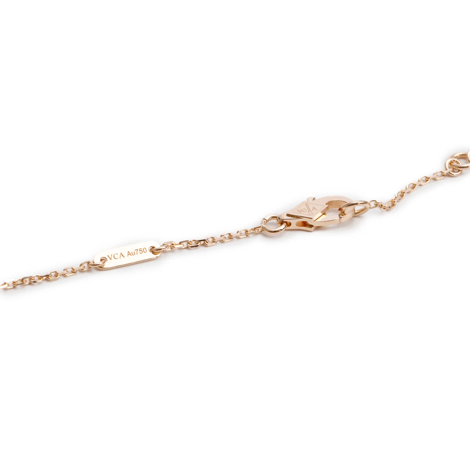 Van Cleef & Arpels 2023 18k Rose Gold Sweet Alhambra Carnelian Pendant Necklace w/ Box, Receipt & Certificate - Image 3