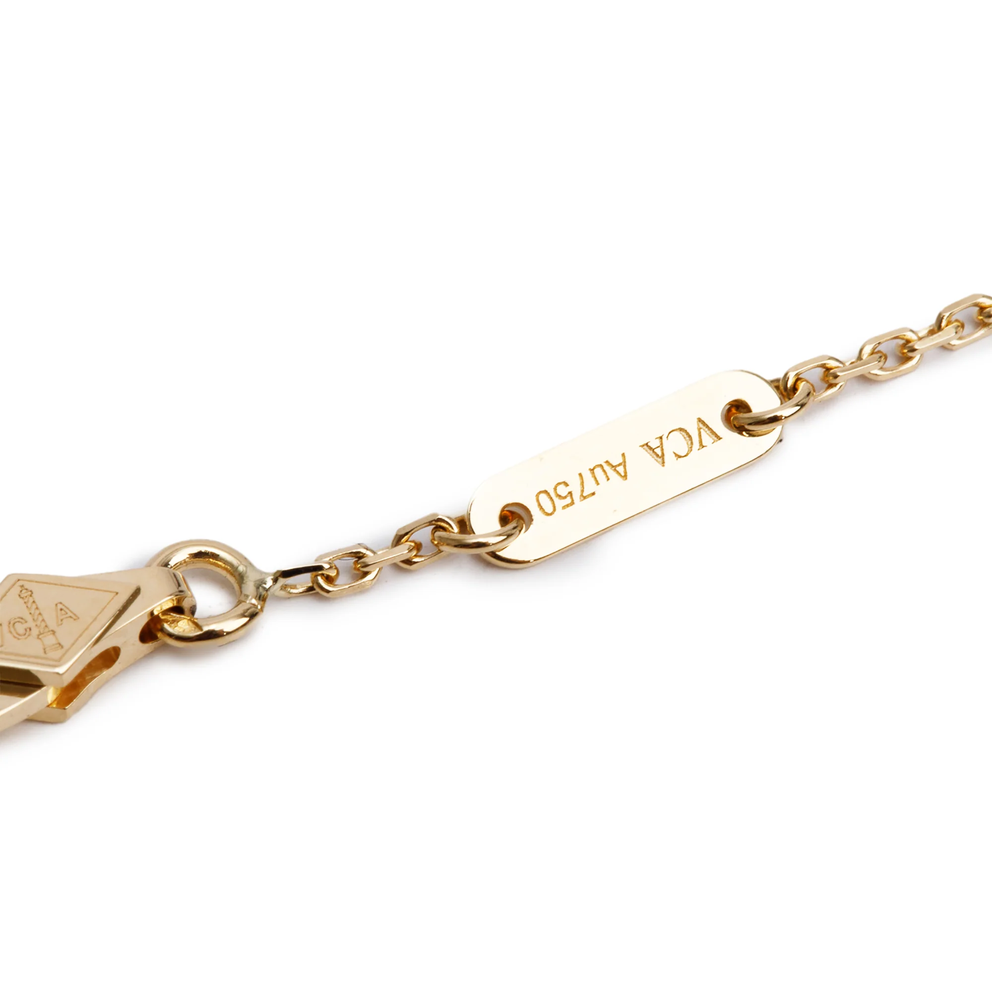 Van Cleef & Arpels 2024 18k Yellow Gold Mother of Pearl Sweet Butterflies Bracelet w/ Box, Receipt & Certificate - Image 3