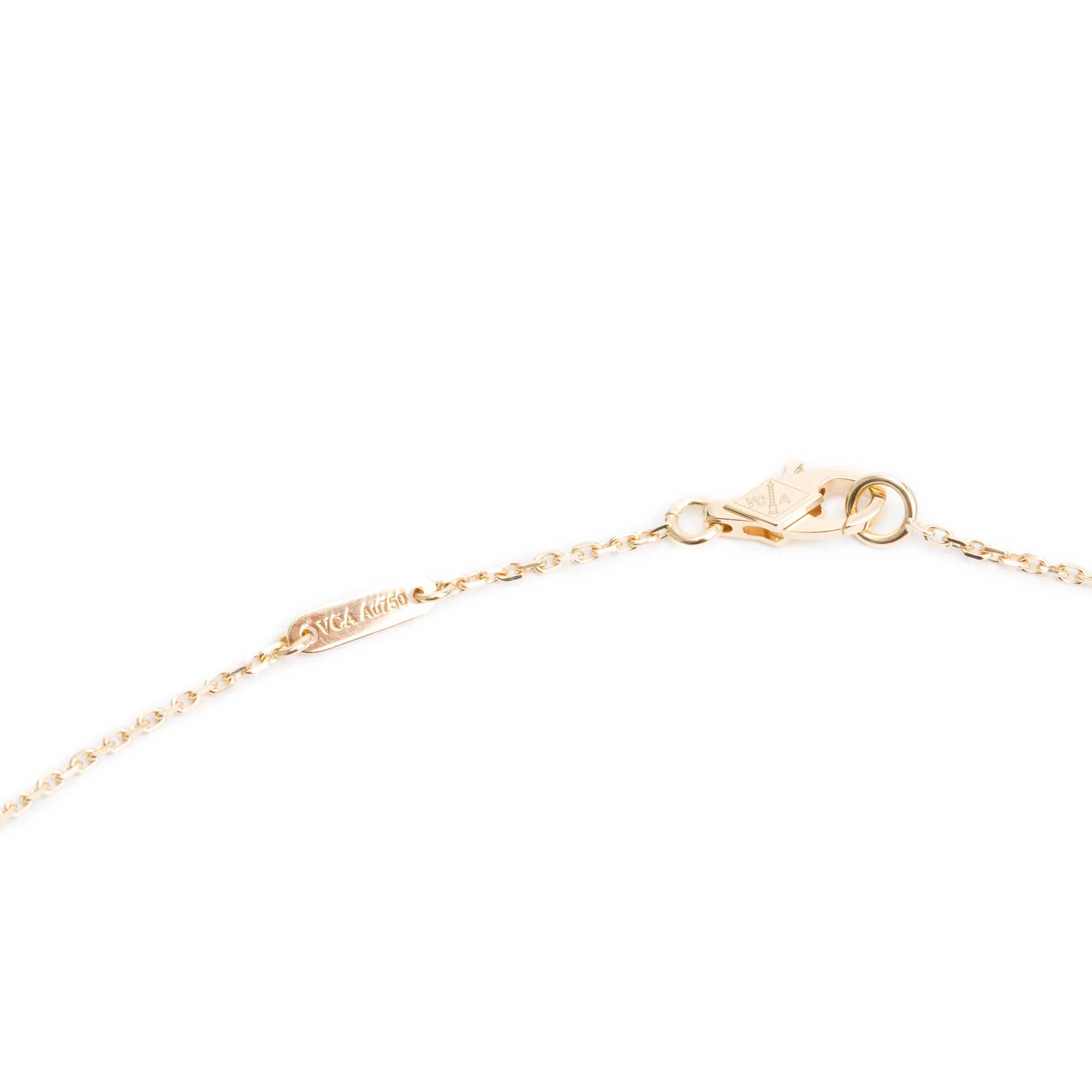 Van Cleef & Arpels 2024 18k Yellow Gold Sweet Alhambra Mother of Pearl Butterfly Pendant Necklace w/ Box, Receipt & Certificate - Image 5