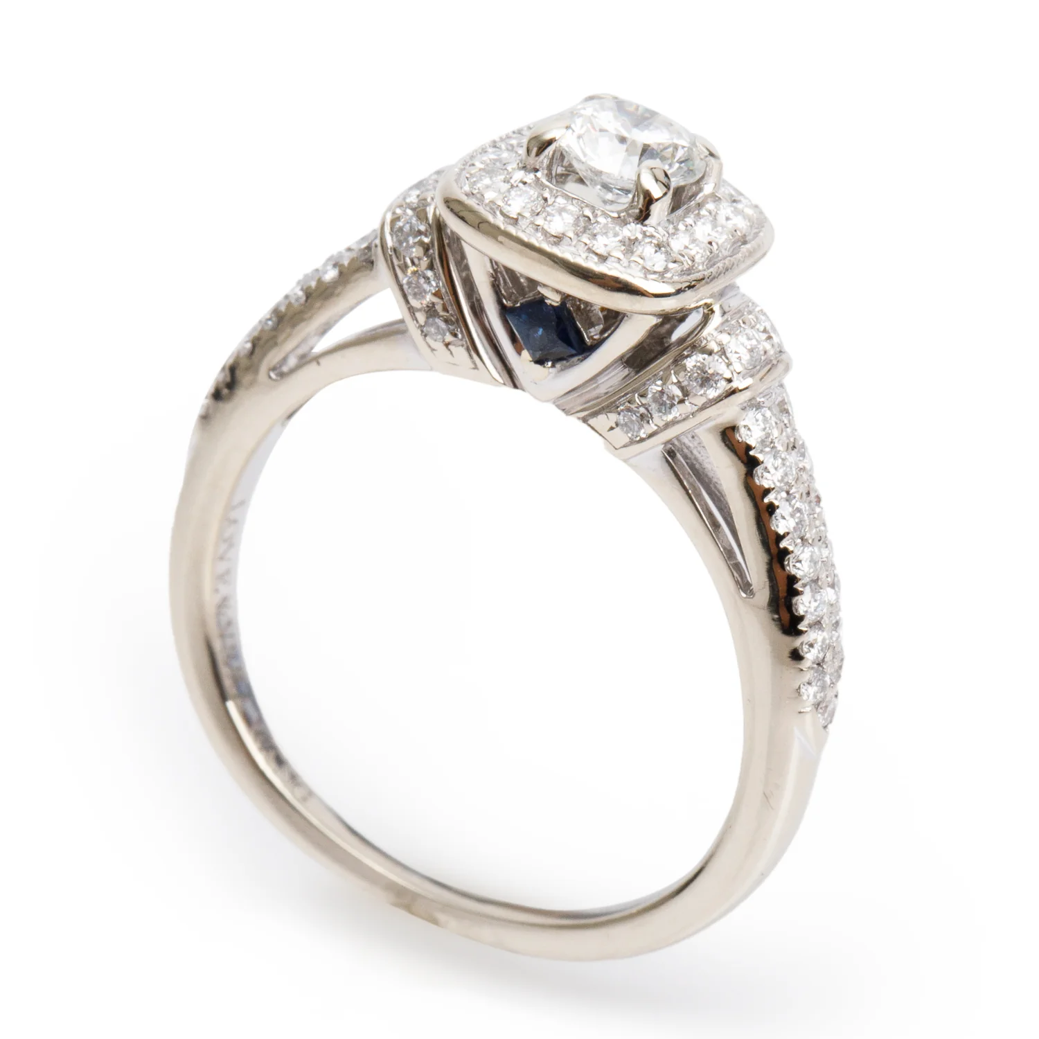 Vera Wang 14k White Gold Love Diamond Engagement Ring, Size 5 w/ Box - Image 4