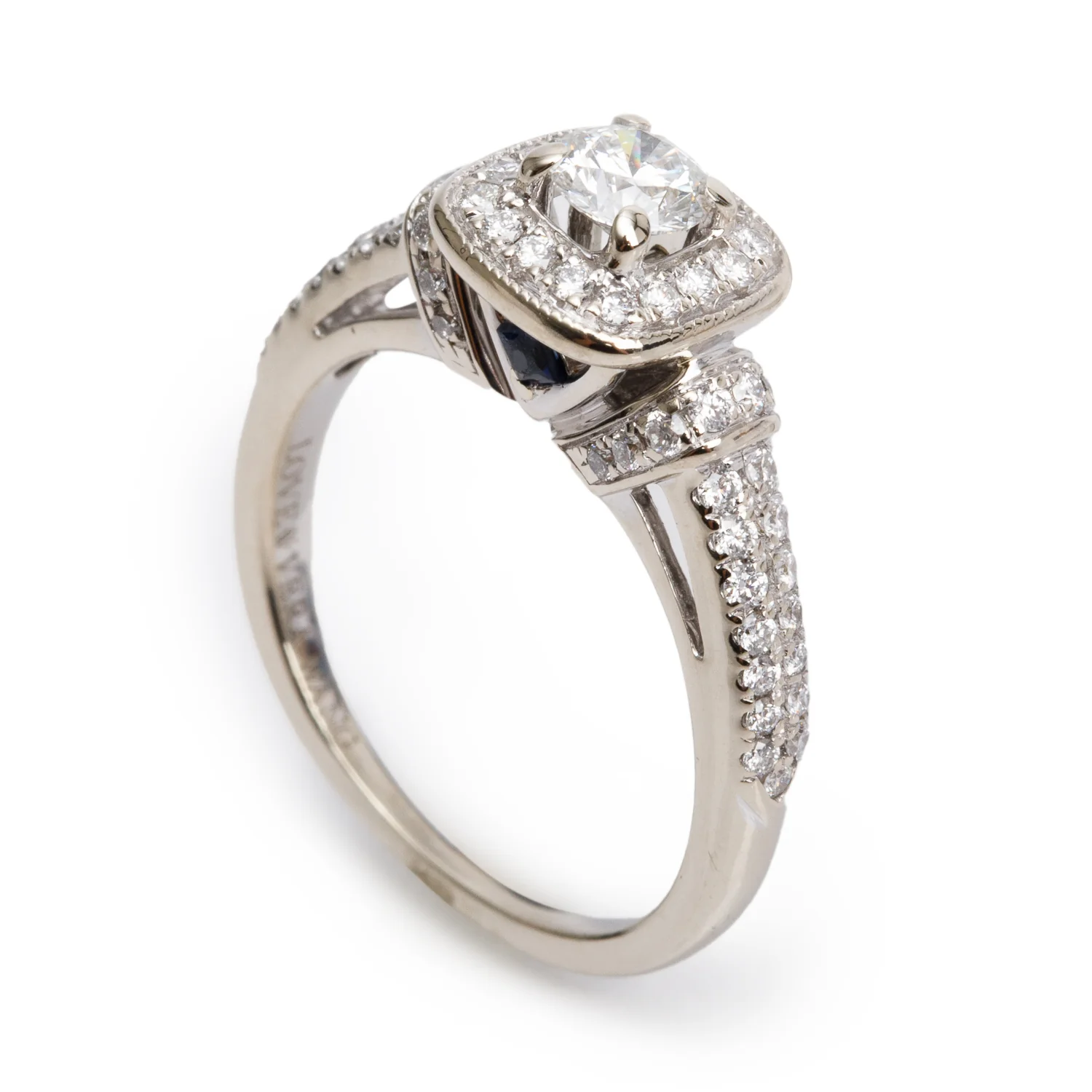 Vera Wang 14k White Gold Love Diamond Engagement Ring, Size 5 w/ Box - Image 5
