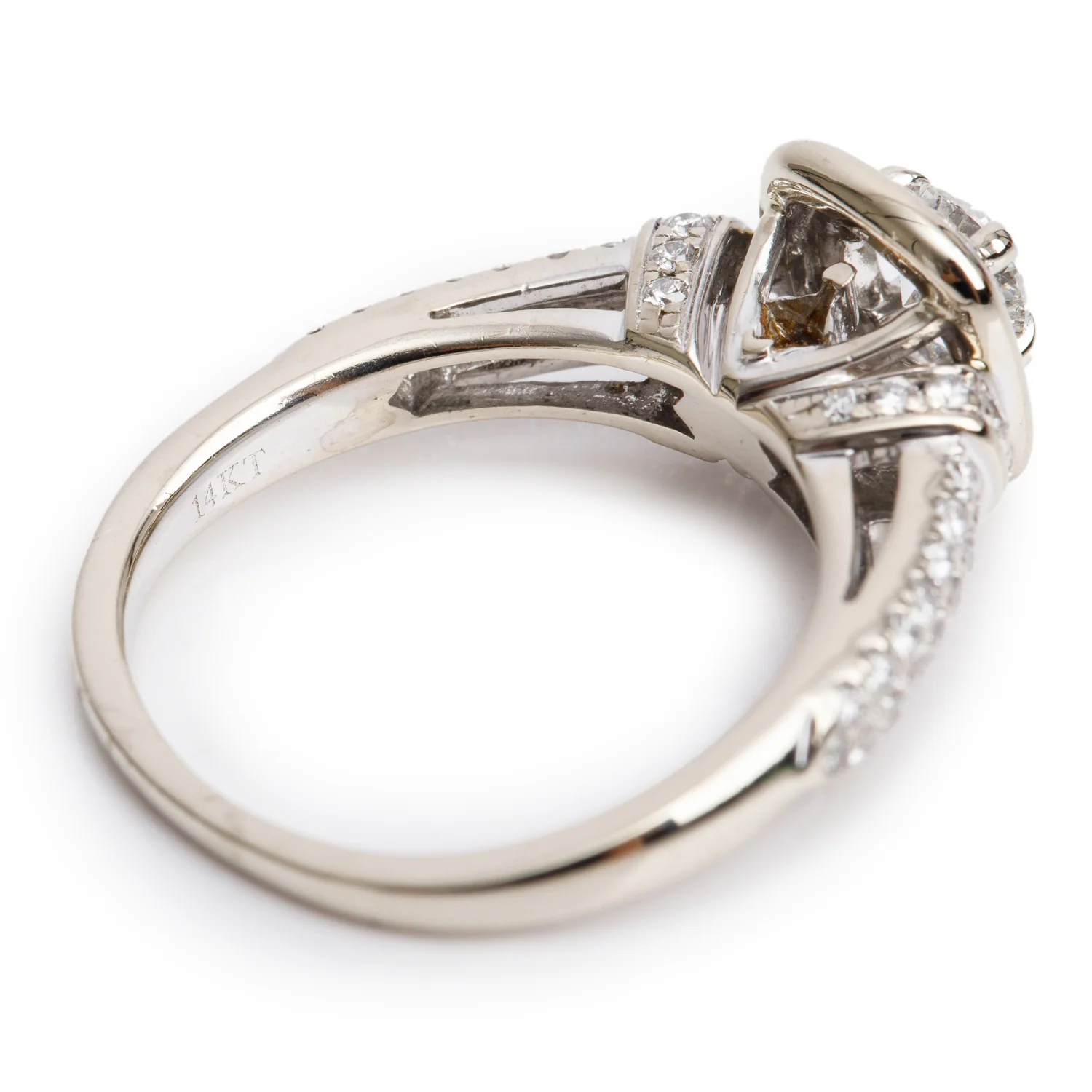 Vera Wang 14k White Gold Love Diamond Engagement Ring, Size 5 w/ Box - Image 6