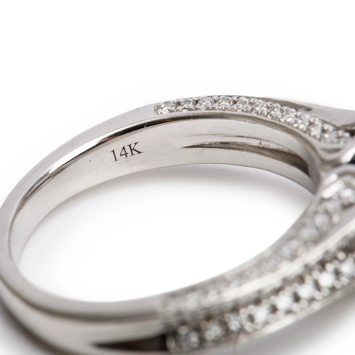 Vera Wang 14k White Gold Love Diamond Engagement Ring, Size 6.75 w/ Box - Image 4