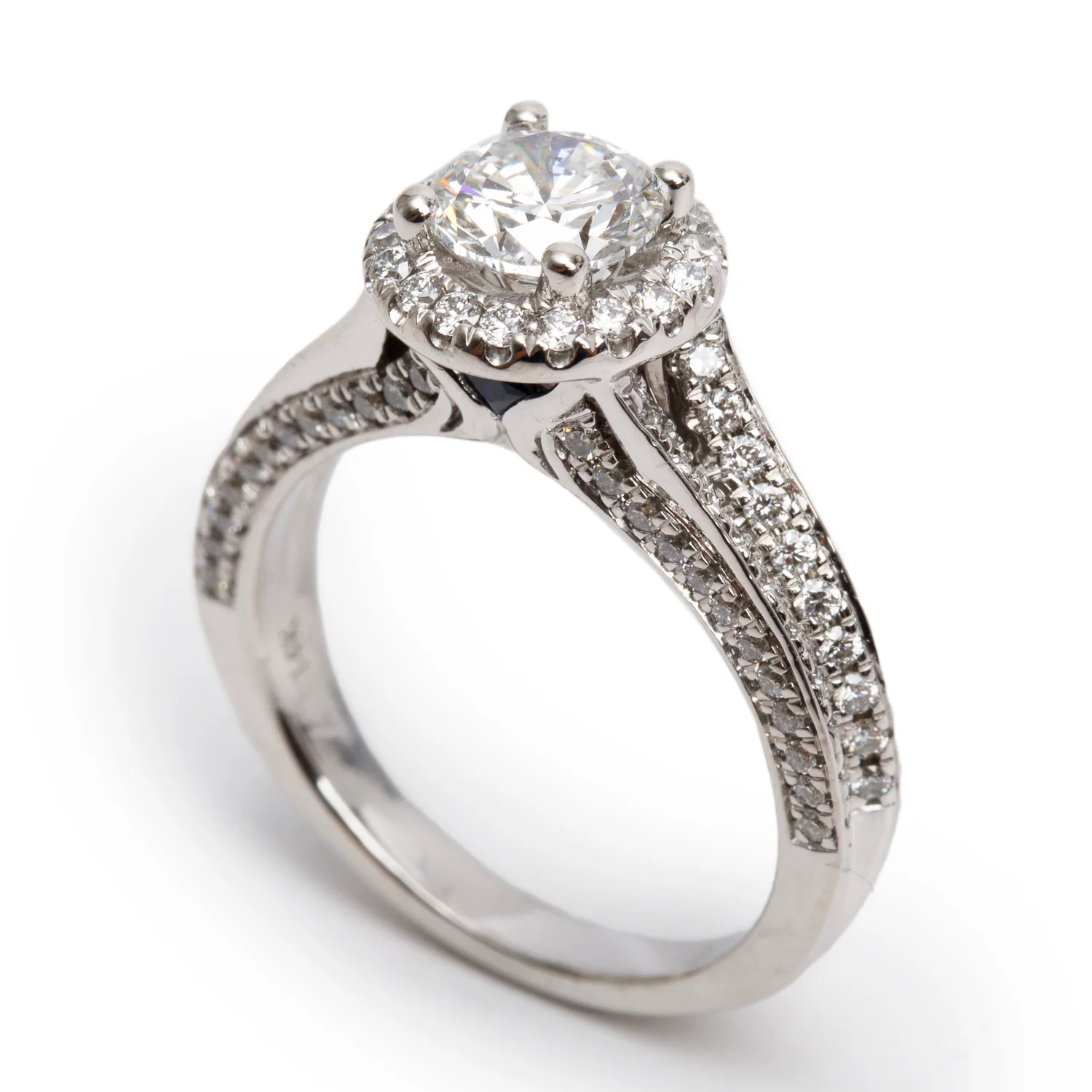 Vera Wang 14k White Gold Love Diamond Engagement Ring, Size 6.75 w/ Box - Image 5
