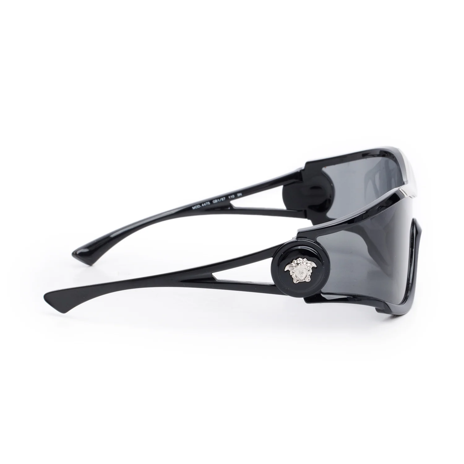 Versace 4475 Black Acetate Medusa Shield Sunglasses w/ Case - Image 3