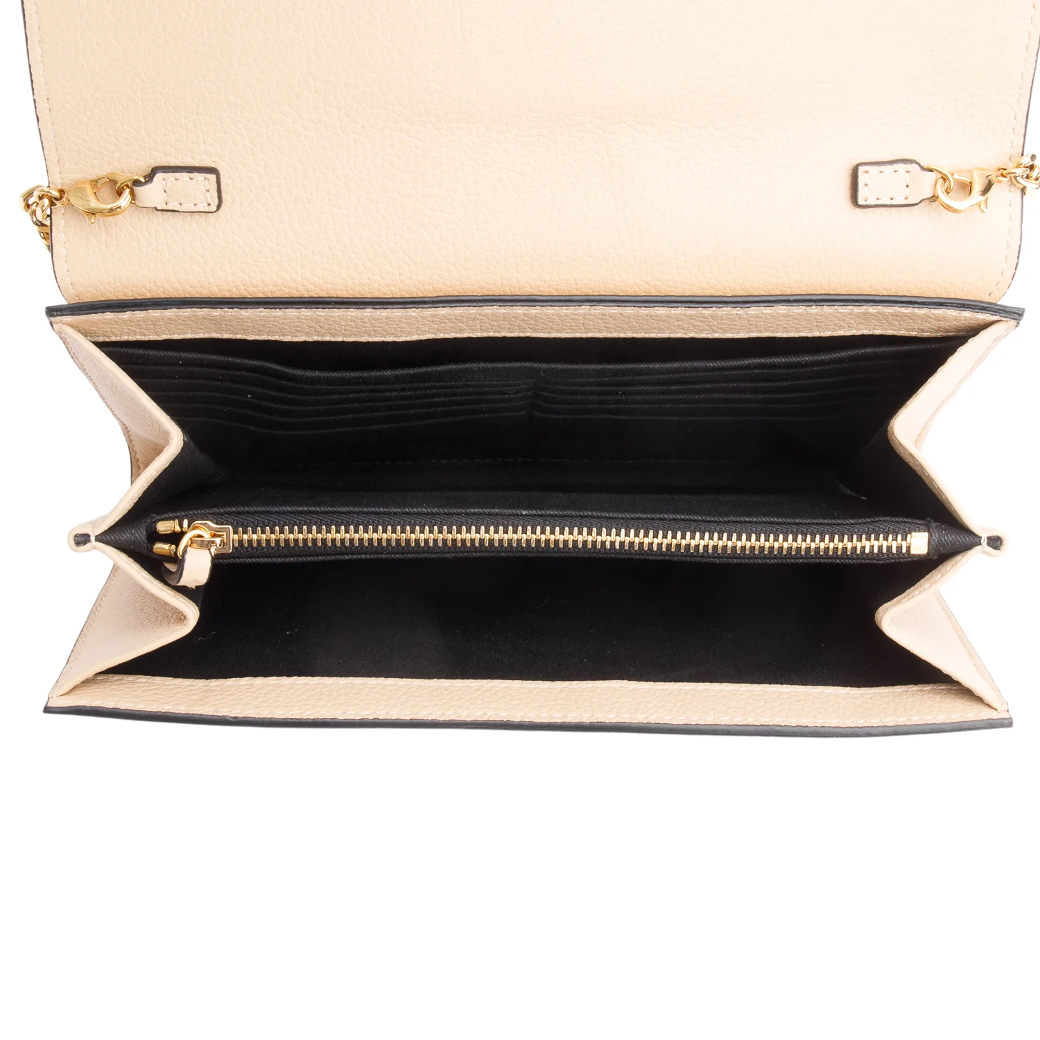 Versace Beige Leather Virtus Wallet On Chain - Image 8