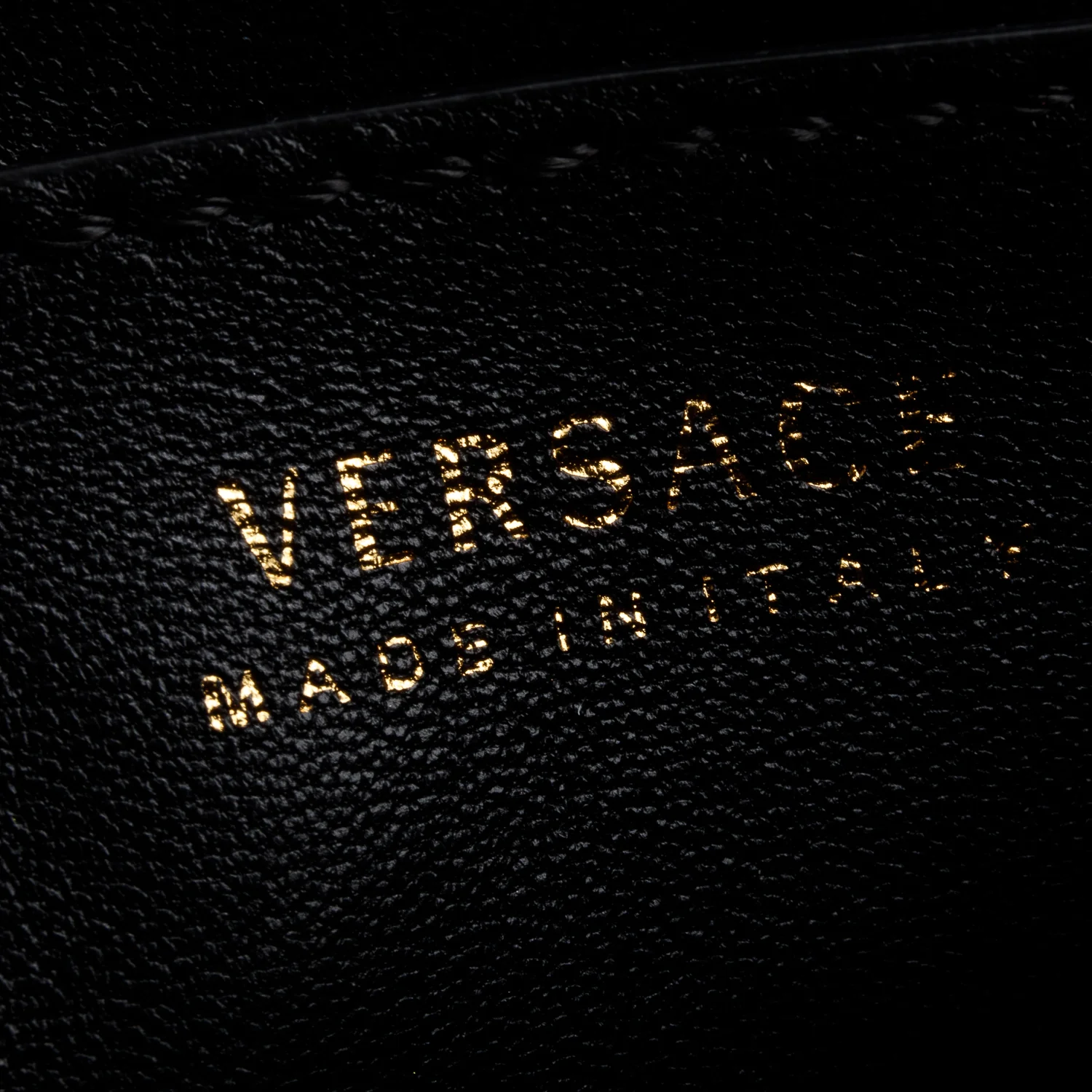 Versace Black Grained Leather La Medusa Small Handbag w/ Straps - Image 9