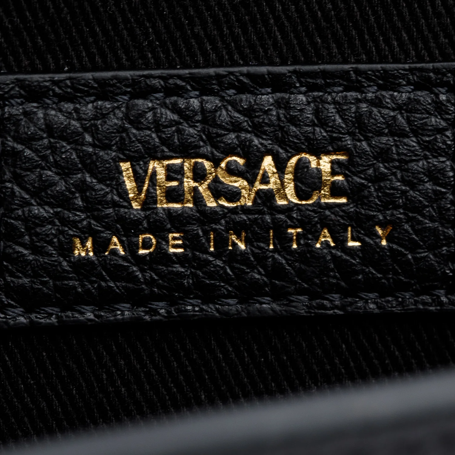 Versace Black Leather Virtus Flap Clutch Chain Bag - Image 9