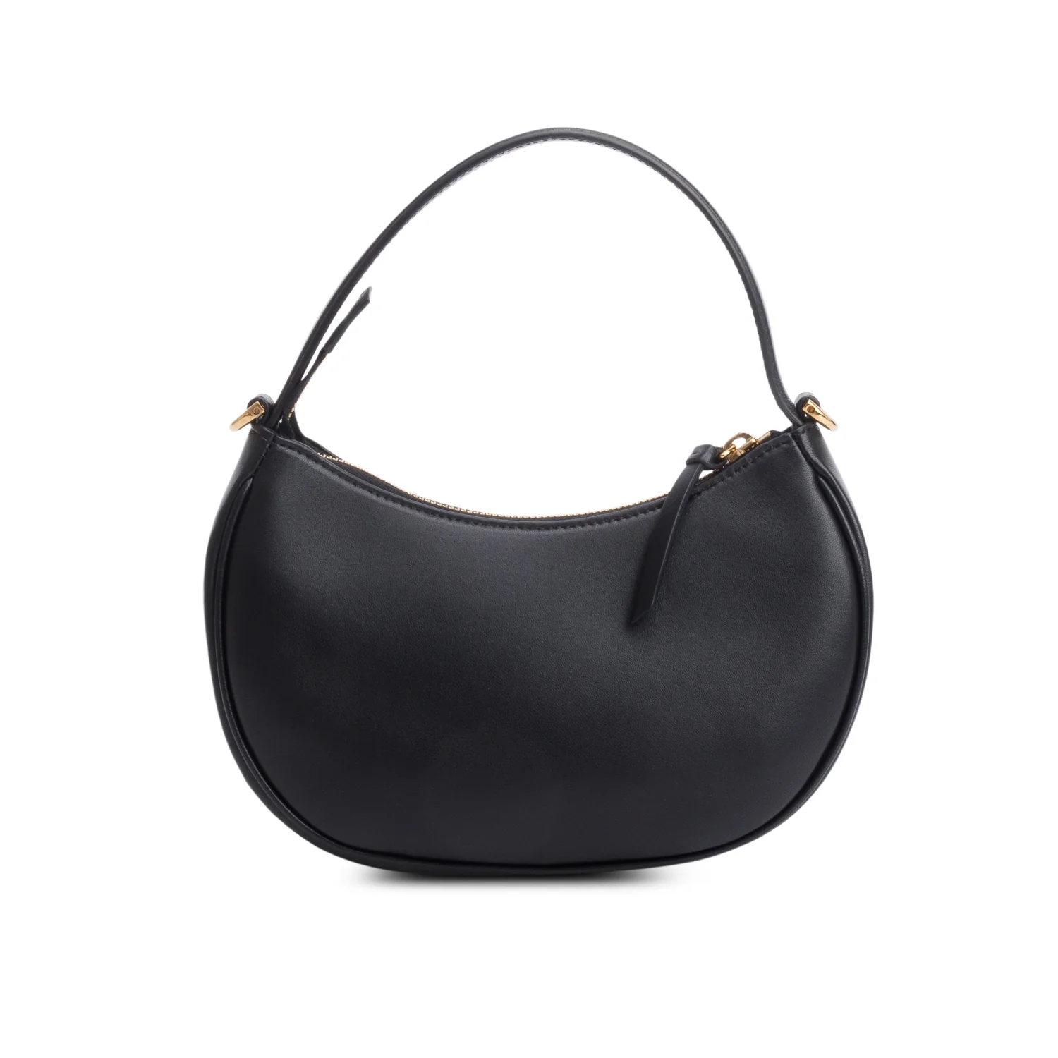 Versace Black Quilted Leather Medusa Half Moon Shoulder Bag w/ Strap - Image 5