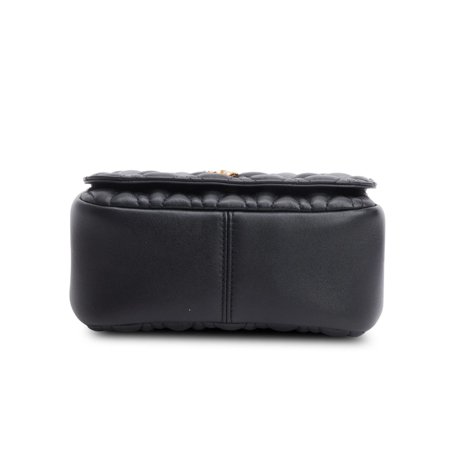 Versace Black Quilted Leather Virtus Shoulder Bag w/ Box - Image 8