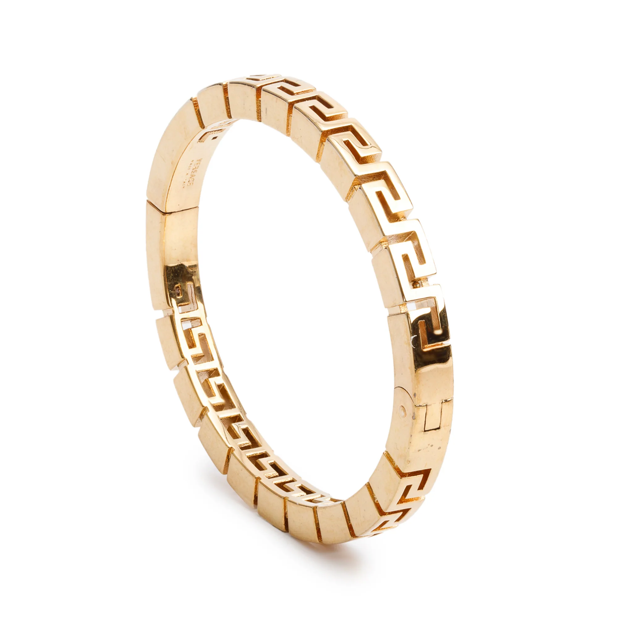 Versace Gold-Plated Greca Bangle Bracelet - Image 2