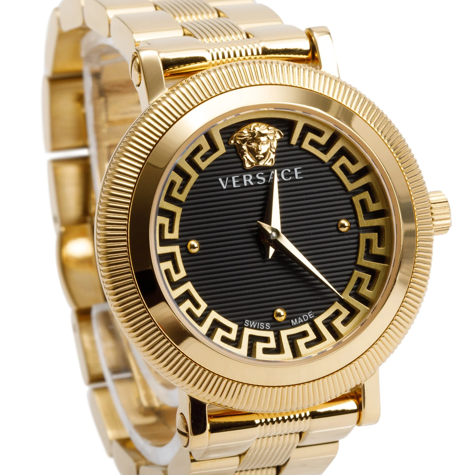Versace Gold-Plated Stainless Steel Greca Flourish 35 MM Quartz Watch w/ Box & Papers - Image 3