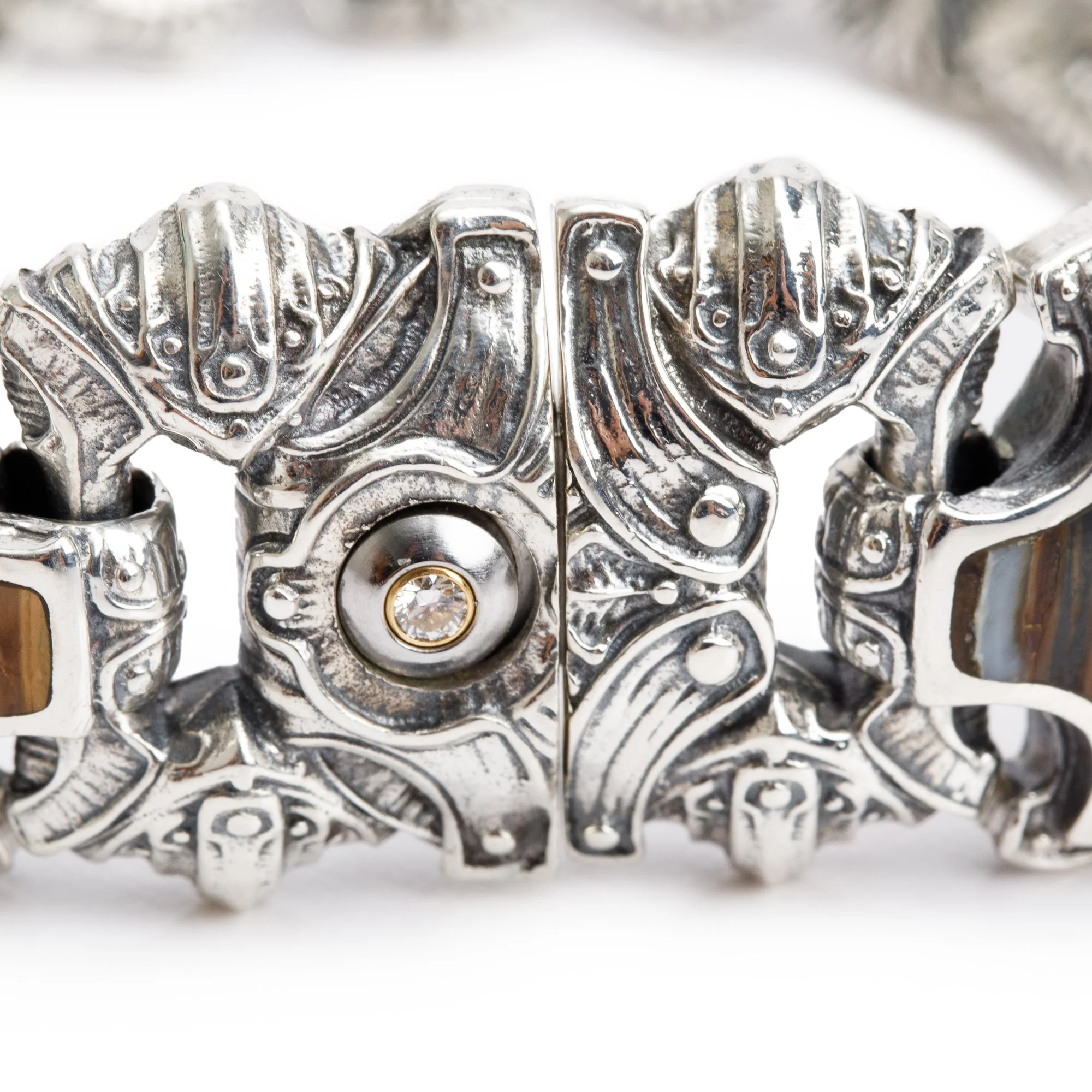 William Henry Sterling Silver Fossil Mammoth Tooth Aleksius Bracelet - Image 2