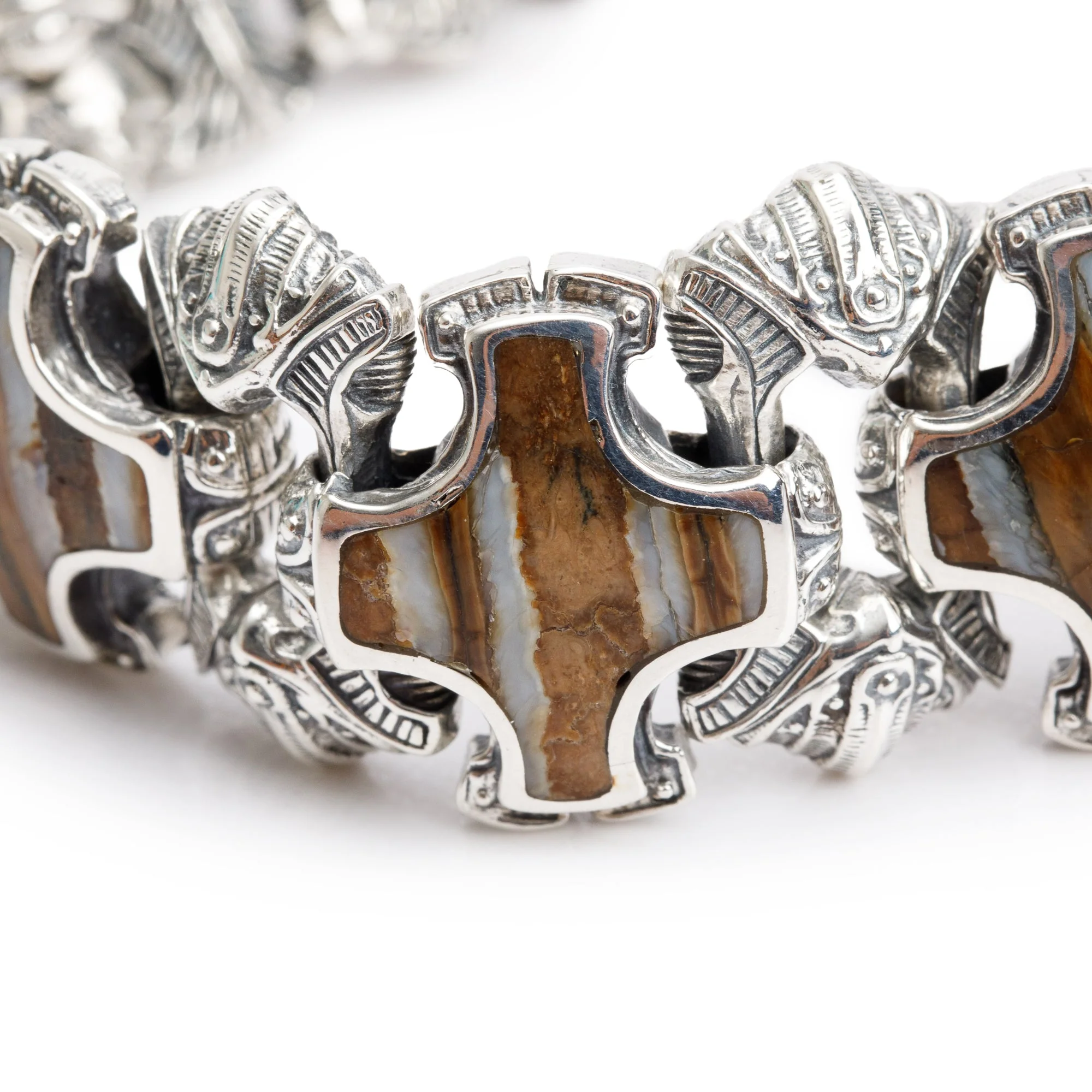 William Henry Sterling Silver Fossil Mammoth Tooth Aleksius Bracelet - Image 3